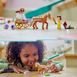 LEGO - Disney Princess La Carrozza dei Cavalli di Belle, da 5 Anni con Mini Bambolina e Cavallo, dal Film La Bella e la Bestia, 