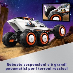 LEGO - City Rover Esploratore Spaziale e Vita Aliena, da 6 Anni con 2 Minifigure di Astronauti, Robot e Action Figure di 2 Alien