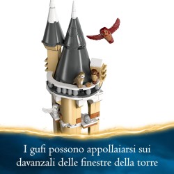 LEGO - Harry Potter Guferia del Castello di Hogwarts, da 8 Anni in su con 3 Minifigure e 5 Gufi, Idea Regalo dal Wizarding World