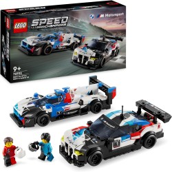 LEGO - Speed Champions Auto da Corsa BMW M4 GT3 e BMW M Hybrid V8, 2 Modellini da Costruire di Veicoli con 2 Minifigure, Regalo 