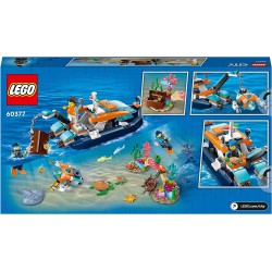 LEGO - City Batiscafo Artico, Barca con Mini-Sottomarino e Animali Marini come Squalo, Granchio, Tartaruga e Manta, Set Immersio