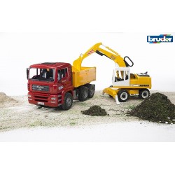 BRUDER 02751 - Man Tga Camion C/scavatrice Liebherr2751