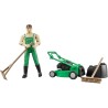 BRUDER 62103 - Bworld Giardiniere con Tosaerba ed Attrezzi