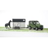 BRUDER 02592 - Land Rover Defender con rimorchio per cavalli e cavallo