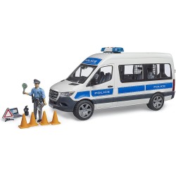BRUDER 02683 - MB Sprinter veicolo di emergenza della polizia con modulo luci e suoni, poliziotto bworld - 1:16, veicolo, auto d