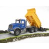 BRUDER 02815 - Autocarro MACK per granito con cassone ribaltabile, autocarro, trasportatore, veicolo da costruzione, cantiere
