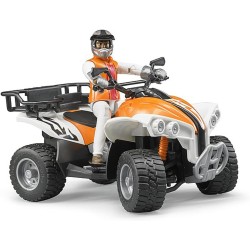 BRUDER 63000 - Quad con conducente, figura giocattolo, veicolo, fuoristrada