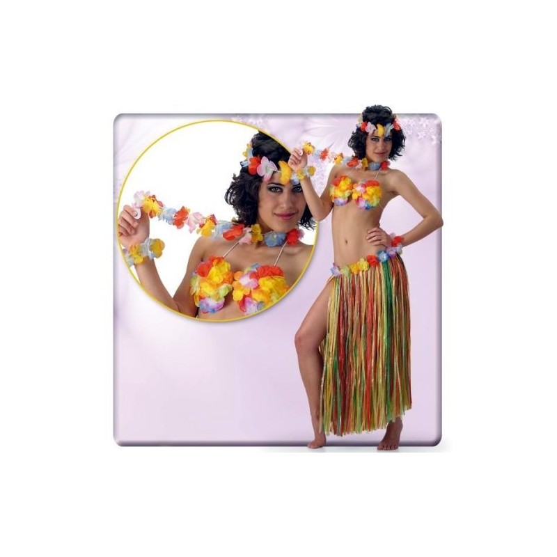 Carnival Toys - Collana Hawaii Fiori in Stoffa, modelli assortiti, 04669