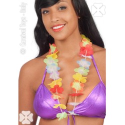 Carnival Toys - Collana Hawaii Fiori in Stoffa, modelli assortiti, 04669