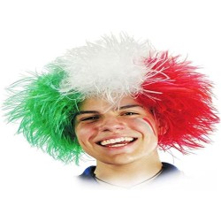 Carnival Toys - Parrucca Italia Sparata Tricolore Verde Bianco Rossa