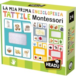 Headu - La Mia Prima Enciclopedia Tattile Montessori Gioca E Scopri Con Le Speciali Tessere, Gioco Educativo Per Bambini 2-4 Ann