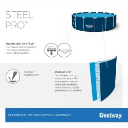 Bestway 56679 Power Steel Pro 305x76cm con Pompa di Filtrazione