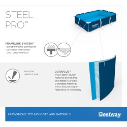 Bestway 56411 Power Steel 300x201x66cm con Pompa di Filtraggio