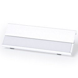 Badge Clip Portanome In Alluminio7x2,5cm Colore Bianco