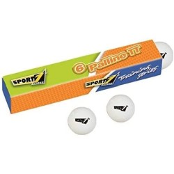 Scatola 6 Palline Ping Pong GioventÃ¹ Unisex, Bianco, 40 mm - 708800061