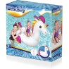 Bestway- Cavalcabile Unicorno con Maniglie, Multicolore, 165 x 145 cm, 41114