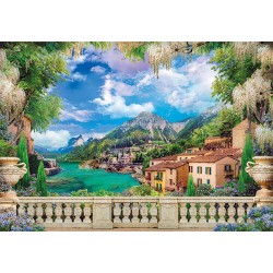 Clementoni - 33553 - High Quality Collection - Lush Terrace On Lake - 3000 Pezzi - Puzzle Adulti, Made In Italy