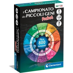 Clementoni - 16811 - Il Campionato dei Piccoli Geni Pocket - Quiz, Mazzo Di Carte Da Gioco Bambini 8 Anni, Gioco Da Tavolo, Gioc