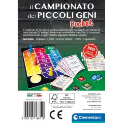 Clementoni - 16811 - Il Campionato dei Piccoli Geni Pocket - Quiz, Mazzo Di Carte Da Gioco Bambini 8 Anni, Gioco Da Tavolo, Gioc