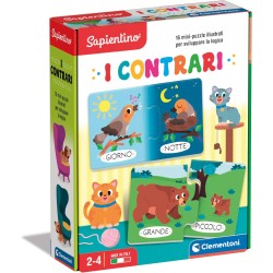 Clementoni - Sapientino Flashcards, I Contrari, Gioco Didattico Educativo con Tessere Illustrate da Accoppiare, per Bambini 2 An