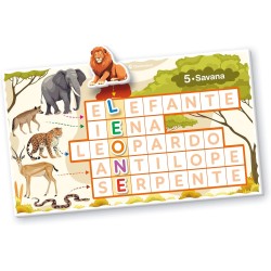 Clementoni - Sapientino Flashcards Logic, Lettere e Parole, Tessere Illustrate con Lettere Alfabeto per Cruciverba, Giochi Educa