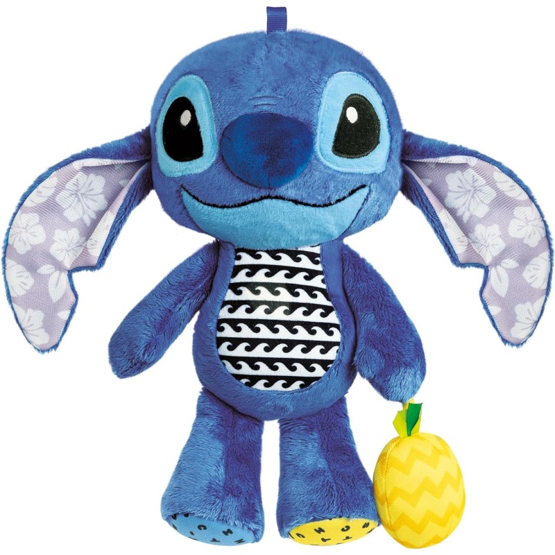 Clementoni - Disney Baby First Activities Stitch-Peluche, Gioco Prima Infanzia, Giocattolo Prime attivitÃ , Pupazzo Neonato, Lav