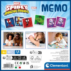 Clementoni - 18304 - Memo Marvel Spidey - Gioco Di Memoria E Associazione, Carte Da Accoppiare, Gioco Educativo Bambini 4 Anni