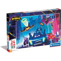 Clementoni - Batwheels Supercolor Puzzle-Batwheels-24 Maxi Pezzi Bambini 3 Anni, Puzzle Cartoni Animati, 28522