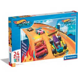 Clementoni - Hot Wheels Supercolor Wheels-24 Maxi Pezzi Bambini 3 Anni, Puzzle Cartoni Animati, 28523