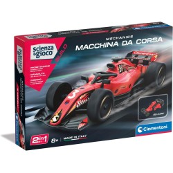 Clementoni - Kit Supercar Modellino - Macchina Da Corsa - Scienza e Gioco Build, Auto F1 Rossa da Costruire, per Bambini 8 Anni,