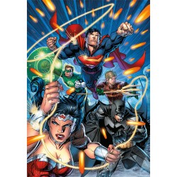 Clementoni - Dc Comics Supercolor Comics-300 Pezzi Bambini 9 Anni, Puzzle Supereroi, 21725