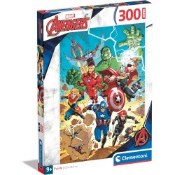Clementoni - Supercolor Marvel The Avengers-300 Pezzi Bambini 9 Anni, Puzzle Supereroi, 21728
