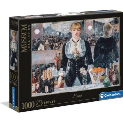 Clementoni - Museum Collection-Manet, A Bar at The Folies-BergÃ¨re - Puzzle, Medium, 1000 pezzi, Multicolor, 39661