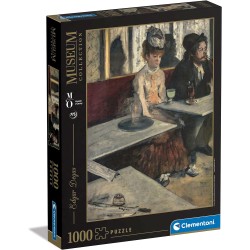 Clementoni - Museum Collection-Degas, Dans Un CafÃ©-1000 Pezzi Adulti, Arte, Puzzle Quadri, Dipinti Famosi, 39761