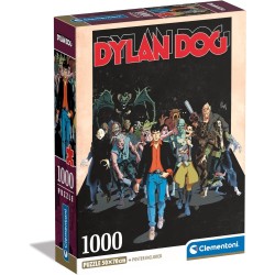 Clementoni - Dylan Dog Dog-1000 Pezzi, Puzzle Fumetti, Illustrazioni D Autore, Verticale, Divertimento per Adulti, 39818