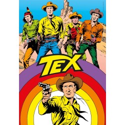 Clementoni - Tex Puzzle-Tex-1000 Pezzi, Puzzle Fumetti, Illustrazioni D Autore, Verticale, Divertimento per Adulti, 39841