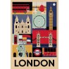 Clementoni - Style in The City London-1000 Pezzi, Puzzle CittÃ , Illustrazioni D Autore, Verticale, Divertimento per Adulti, 398