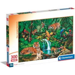 Clementoni - Supercolor The Jungle Retreat-300 Pezzi Bambini 9 Anni, Puzzle Illustrazione, Animali, 21721