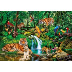 Clementoni - Supercolor The Jungle Retreat-300 Pezzi Bambini 9 Anni, Puzzle Illustrazione, Animali, 21721