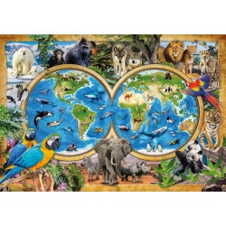 Clementoni - Supercolor The Wonderful World-300 Pezzi Bambini 9 Anni, Puzzle Illustrazione, Animali, 21723