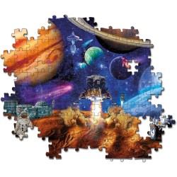 Clementoni - Supercolor Space Mission-300 Pezzi Bambini 9 Anni, Puzzle Illustrazione Spazio, 21724