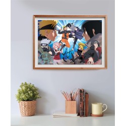 Clementoni - Naruto Shippuden Cube Shippuden-500 Pezzi, Orizzontale, Divertimento per Adulti, Puzzle Manga, Anime, 35517