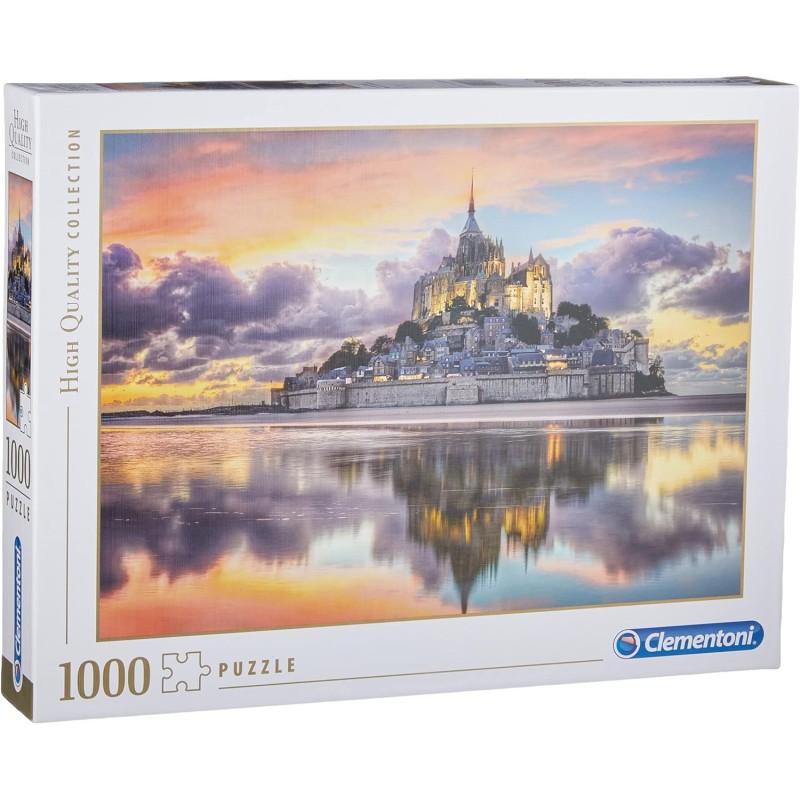 Clementoni - Le Magnifique Mont Saint-Michel Puzzle, 1000 Pezzi, Multicolore, 39367