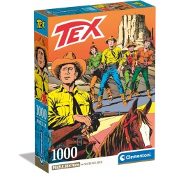 Clementoni - Tex Puzzle-Tex-1000 Pezzi, Puzzle Fumetti, Illustrazioni D Autore, Verticale, Divertimento per Adulti, 39840