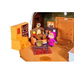 Simba - Masha e Orso Playset Casa Inverno, Inclusi Masha e Orso con Tanti Accessori - 109301023