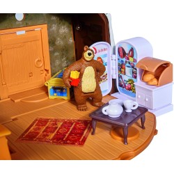 Simba - Masha e Orso Playset Casa Inverno, Inclusi Masha e Orso con Tanti Accessori - 109301023