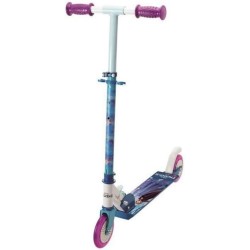 Smoby - Monopattino due ruote Frozen 2, 5 anni, manubrio regolabile, freno pedale, licenza ufficiale Frozen, pieghevole
