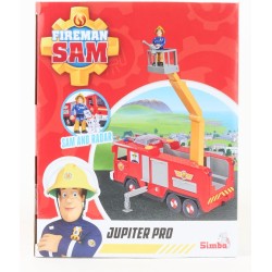 Simba - Sam il pompiere Camion Jupiter Pro, 3 anni, cm 31, con luci e suoni, scala girevole e pieghevole, personaggi di Sam e ca