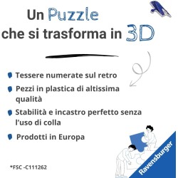 Ravensburger - Pokemon 3D Puzzle, Multicolore Rosa, 11582