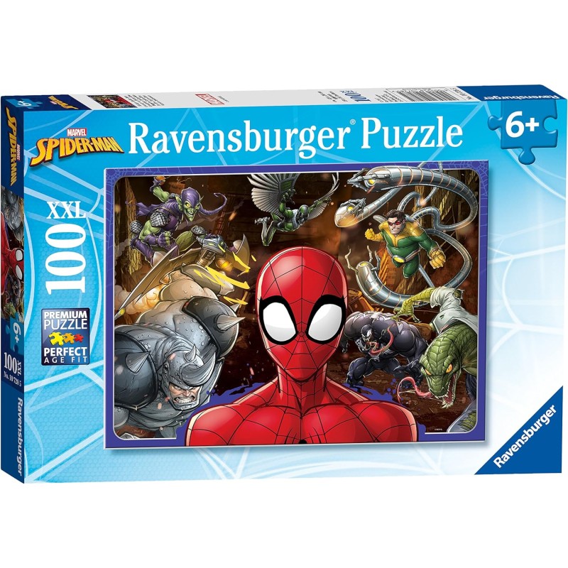 Ravensburger - Marvel Spiderman Puzzle da 100 pezzi XXL per bambini dai 6 anni in su Ravensburger - Marvel Spiderman Puzzle da 100 pezzi XXL per bambini dai 6 anni in su